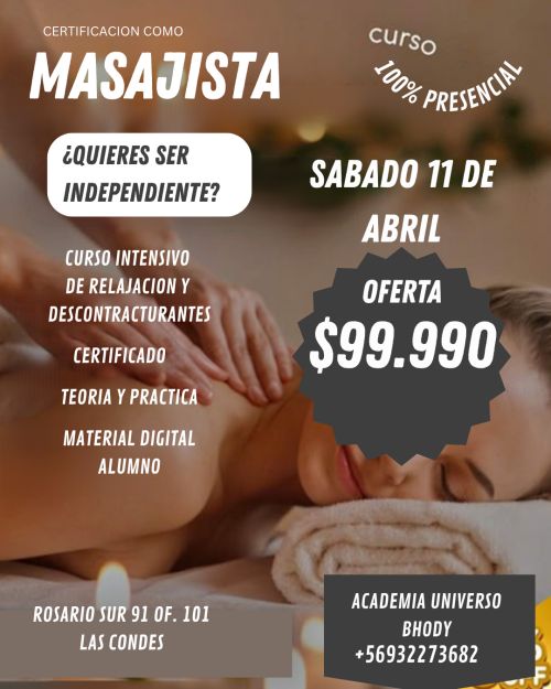 imagen de CURSOS MASAJES INTENSIVO  con id 35258